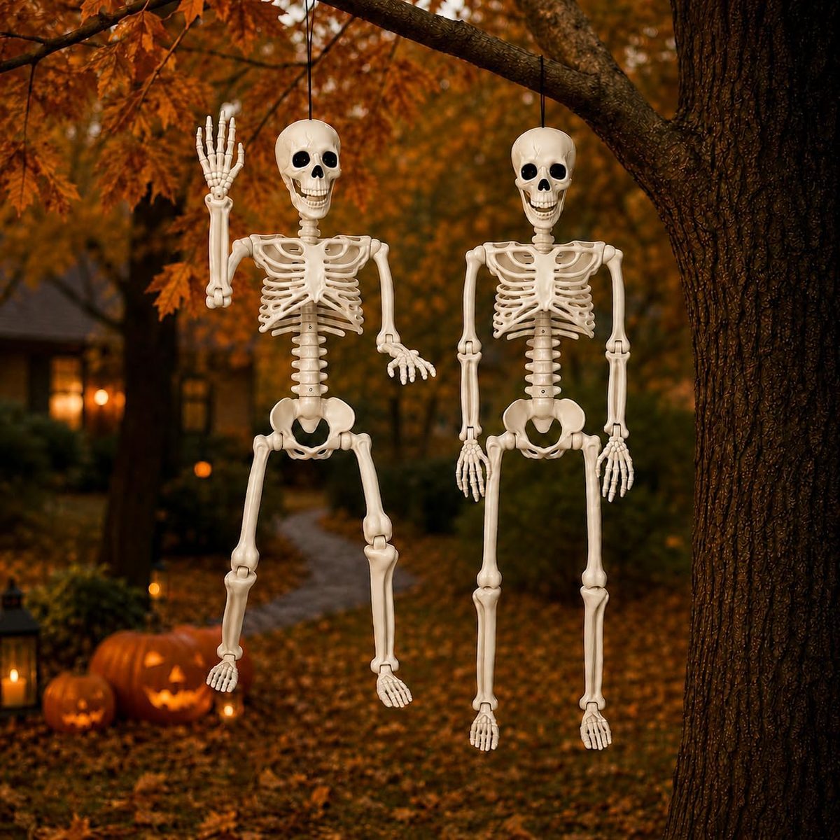 Set de 2 Esqueletos Articulados (90 cm) para Halloween
