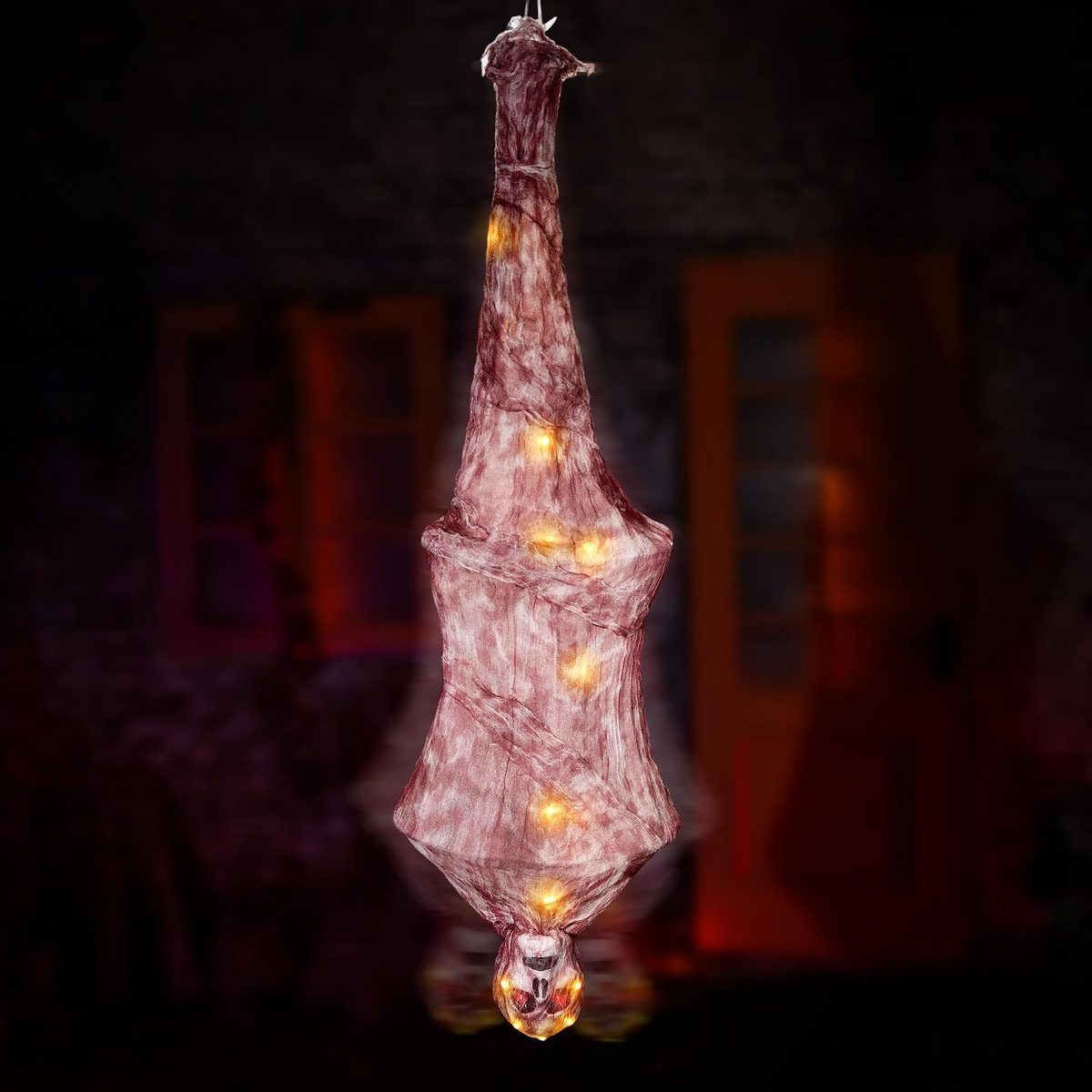 Cadaver Capullo Colgante con Luces (1.70 m)